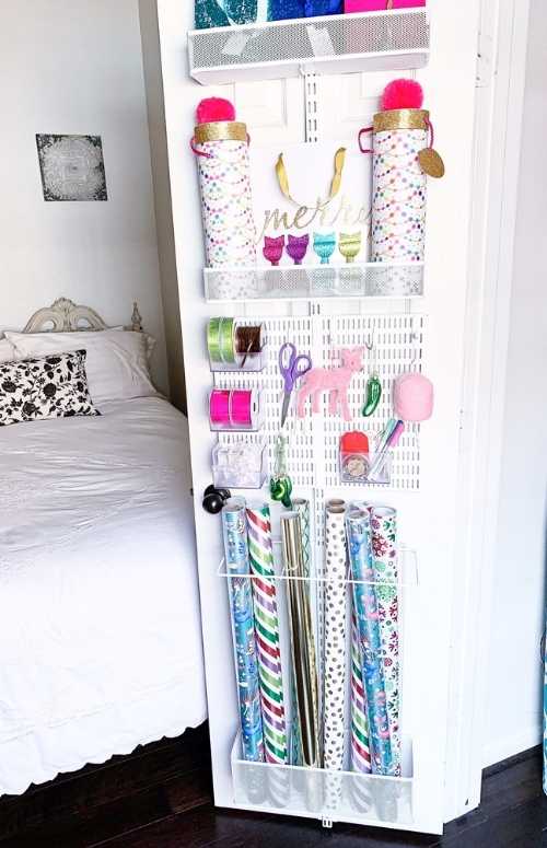 A Beautiful Mess 101 and The Container Store Home Organizing Wrapping paper in Sugar Land